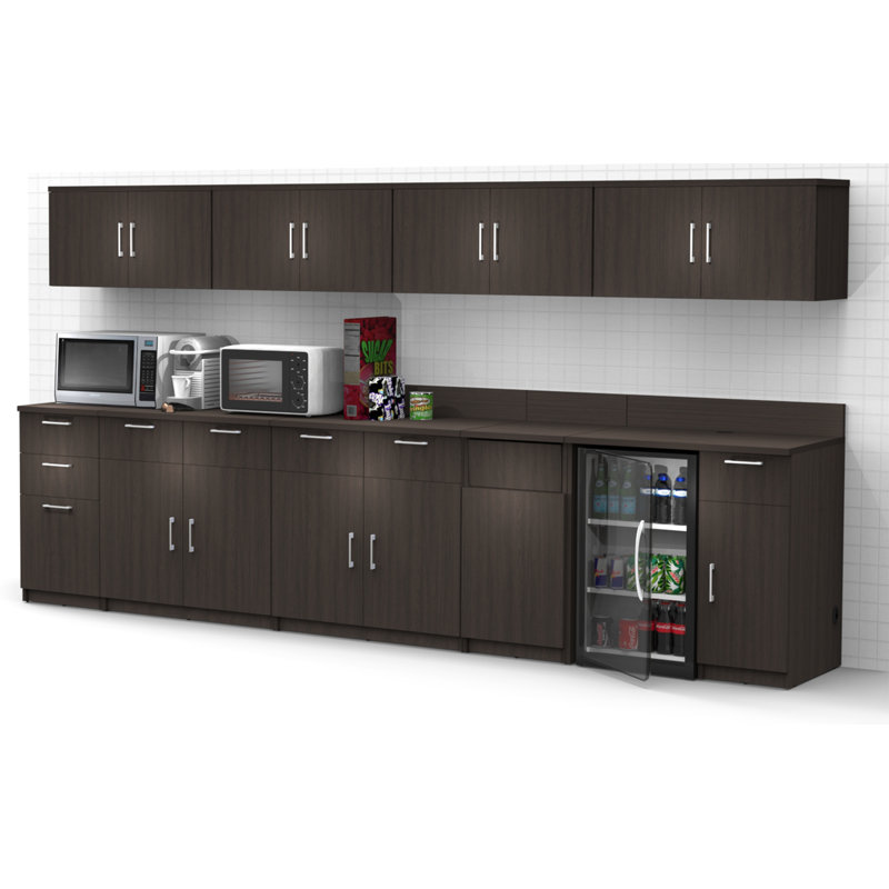 Breaktime Raised Panel 144'' W x 76'' H Espresso Medium Density